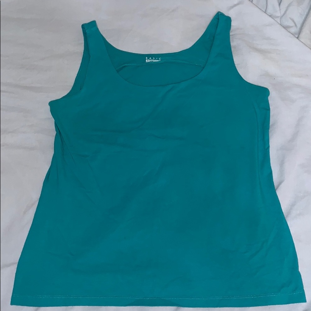 Basic Editions blue tank top